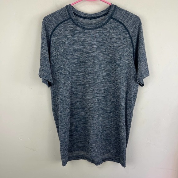 Lululemon Swiftly Tech Heather Gray Blue Short Sleeve Running Shirt Mens Size: M - Picture 1 of 4